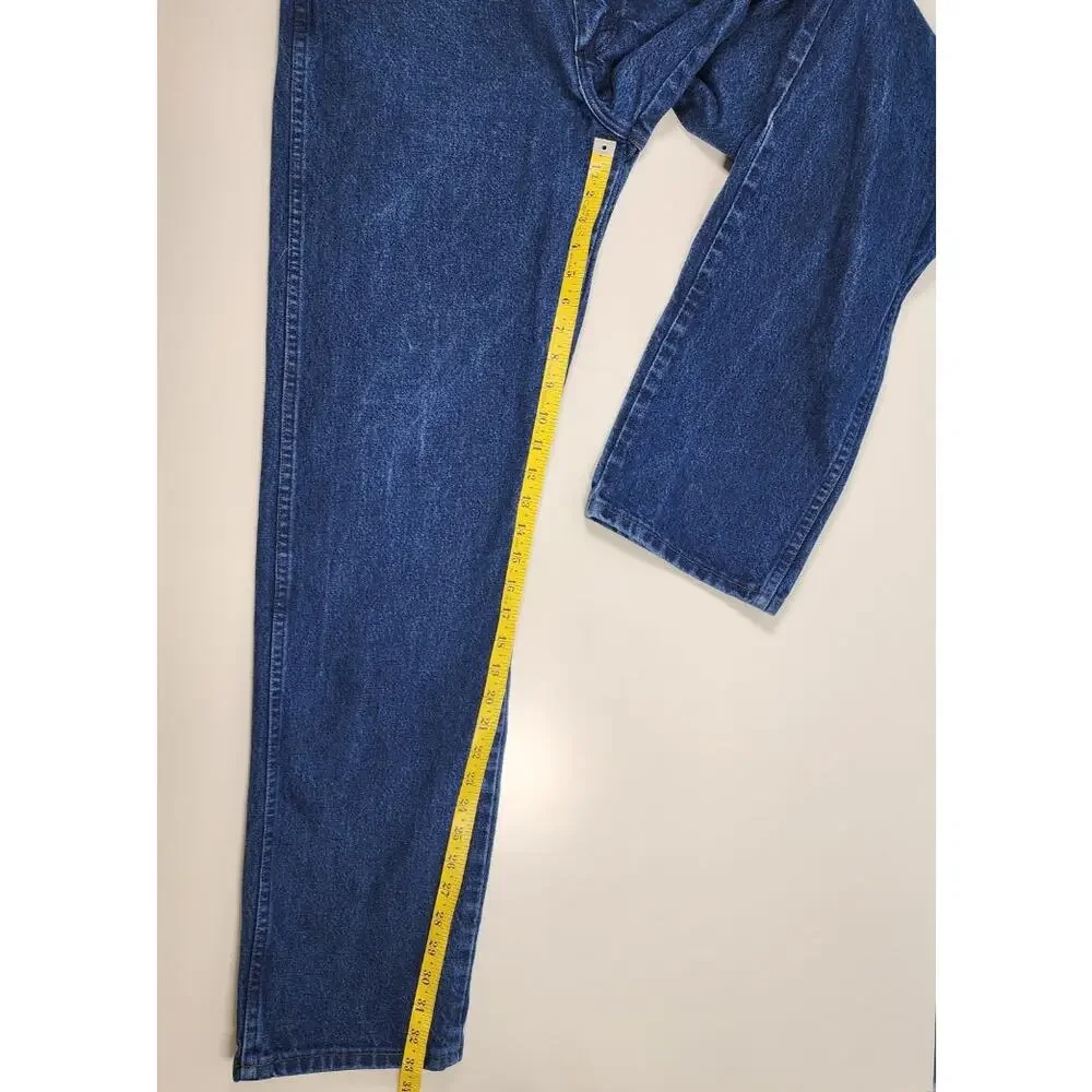 VTG Wrangler Jeans 34x34 Straight Leg Blue Denim Classic‎ Cowboy Western